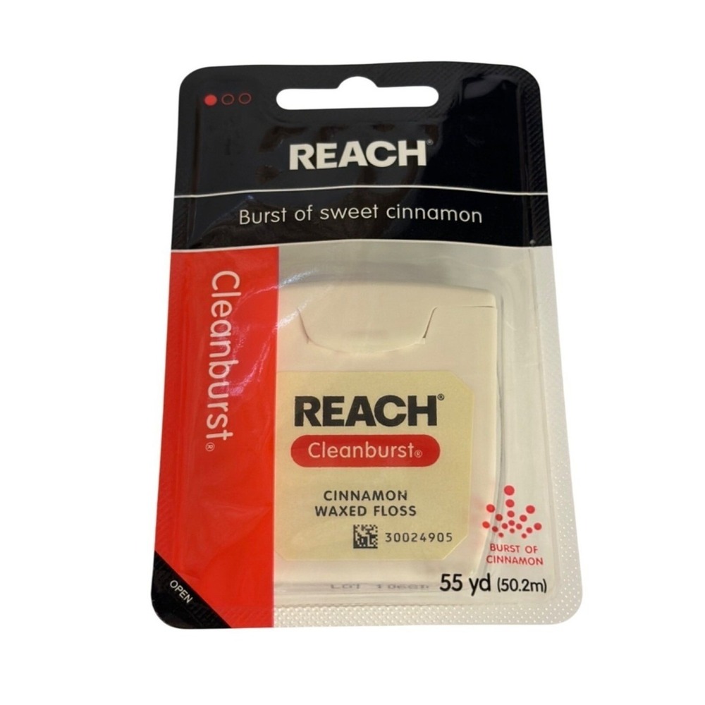 Reach Waxed Dental Floss – Effective Plaque Removal, Extra Wide Cleaning Surface